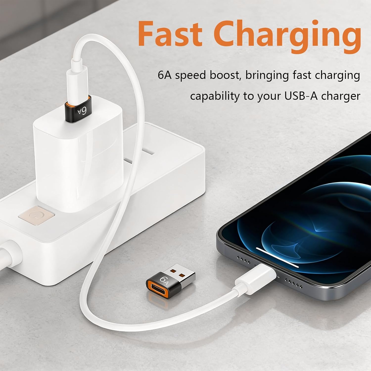 12-Pack 10Gbps/120W USB C to USB Adapter & C Male to 3.1 Female Charger,Compatible with MacBook Pro/Air, iPhone 17 16 15 Pro Max/15 Plus/14 13 12 Samsung Galaxy S24/S23/S22/S21 (Black, 12PCS)