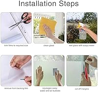 Vista 3 de Película decorativa de privacidad sin pegamento para ventana, diseño de girasol, puerta de vidrio, ventana, calcomanías para ventana para el hogar