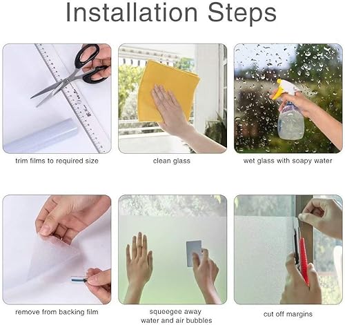 Miniatura 3 de Vinilo decorativo para ventana de privacidad esmerilada con patrón de cielo y mar, para ventana de puerta, ventana, 19.7 x 31.5in