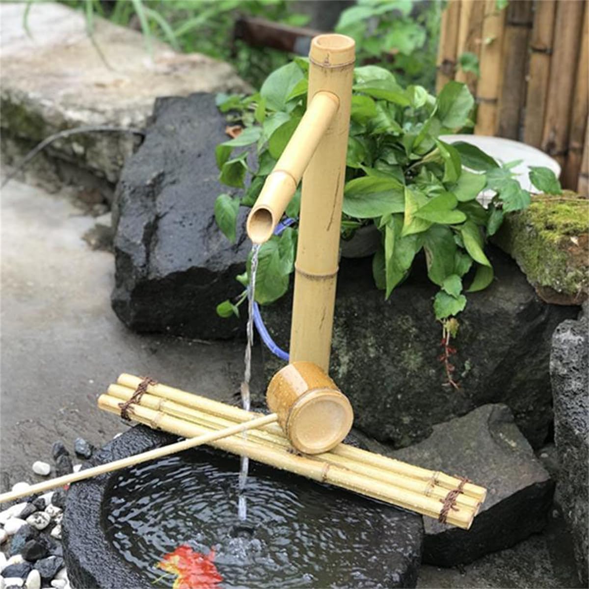Fuente solar con bomba, fuente de agua independiente para exteriores, panel solar de 6 W, filtro de agua, tubo de agua de 2 m para jardín y patio