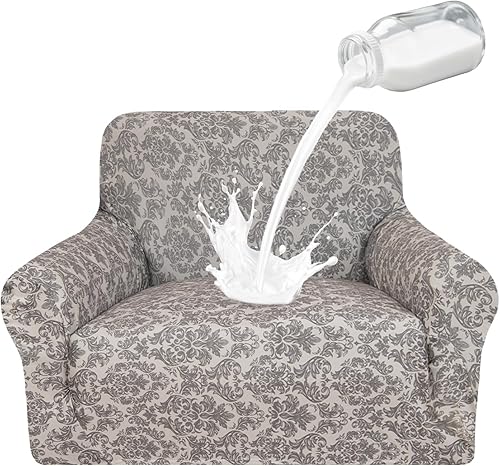 Vista 18 de ALIECOM Fundas 100% impermeables para sofá de 3 cojines, fundas para sofá aptas para mascotas, lavables para perros, fundas elásticas estampadas