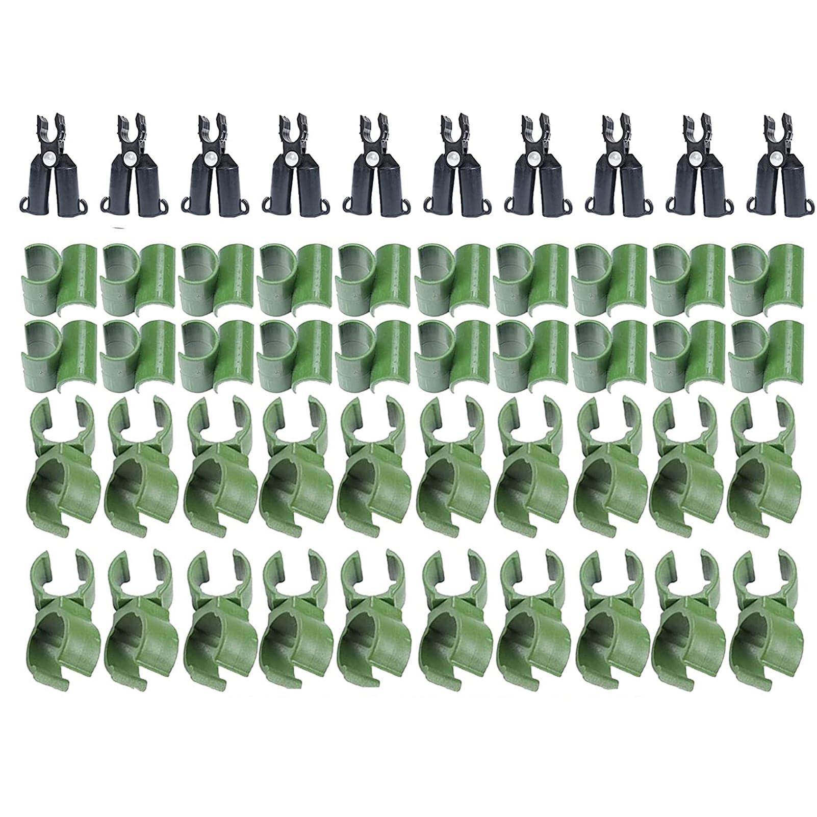 Otzoan 50pcs Adjustable Plant Trellis Connector Clip 3 Types Plant Stake Connectors Garden Tomato Sticks Clip for Plant Supports Climbing (8mm)