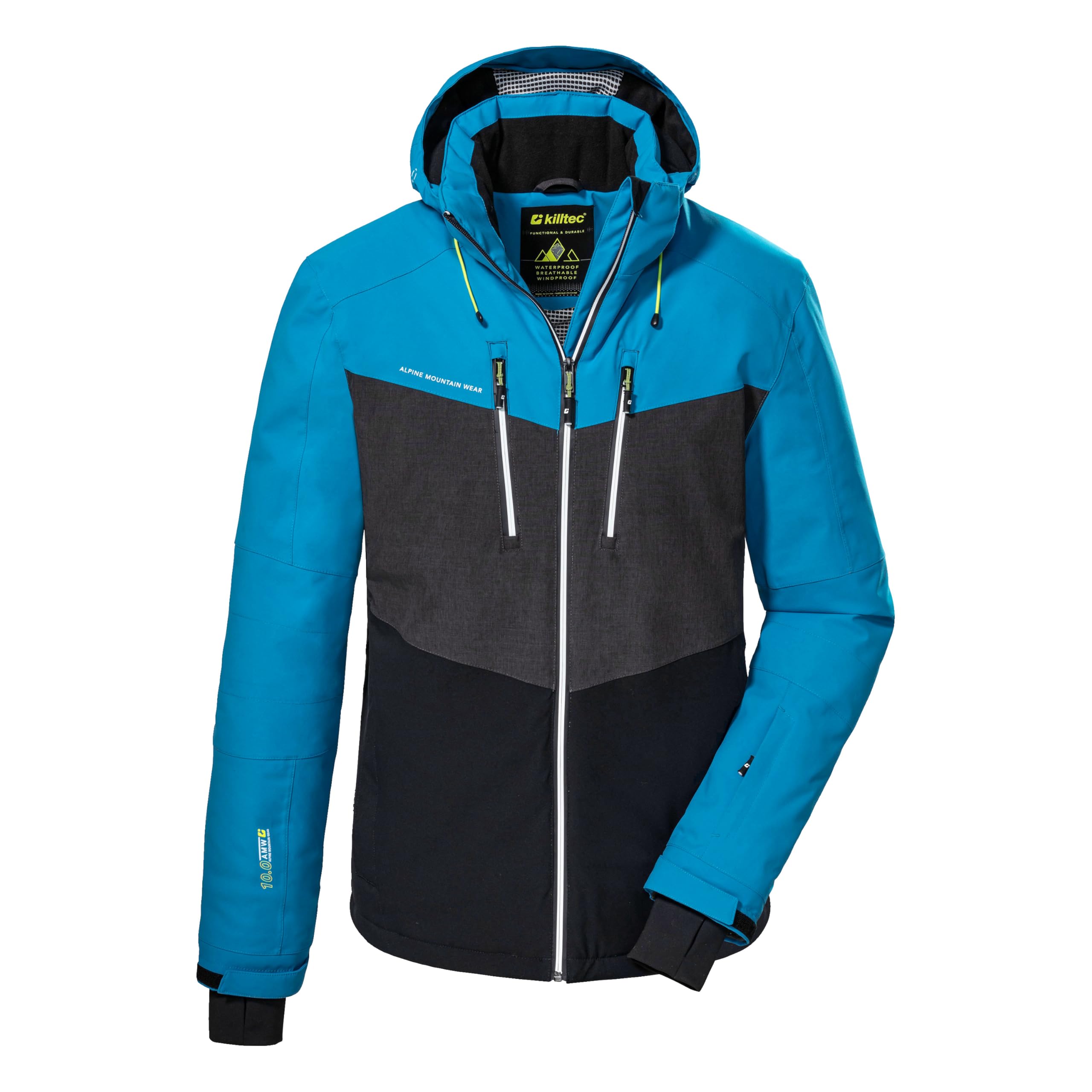 Killtec Kurtka narciarska/kurtka funkcyjna z odpinanym kapturem i łapaczem śniegu Mężczyźni Ksw 45 Mn Ski Jckt