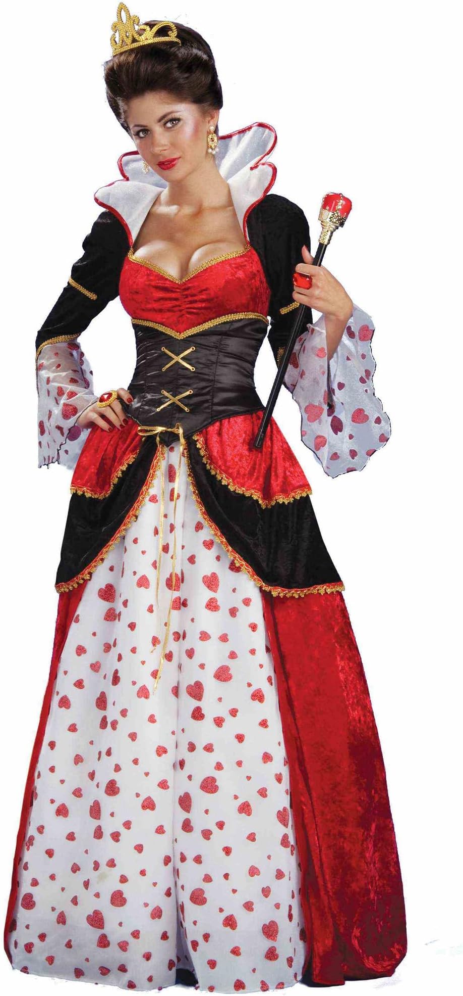 Queen of Hearts Costume for Adults, Women's Standard
