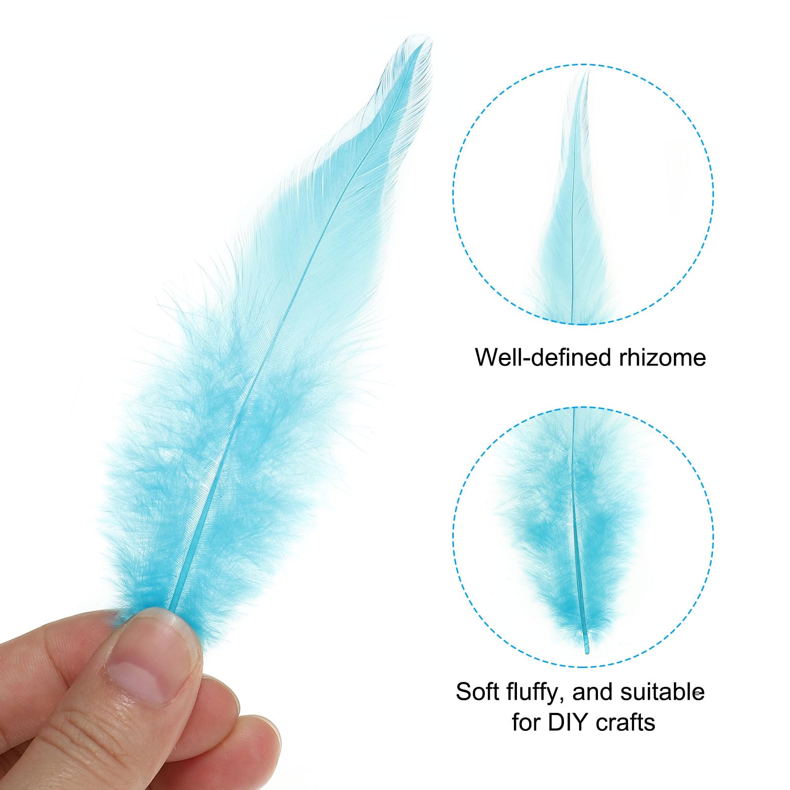PATIKIL 3-6 Inch Saddle Hackle Rooster Feather - Image 3