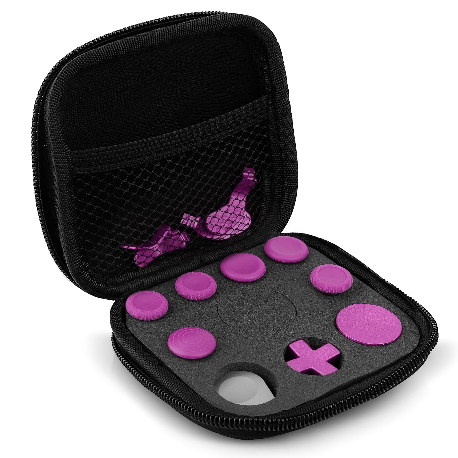 Gopiiphon Jeu de Boutons Métalliques pour Manette Xbox Elite Series 2 Contient 6 Joysticks à Revêtement Métallique, 4 Palettes, 2 D-Pads, 1 Outil de Réglage pour Xbox Elite Serie (Rose Pourpre)