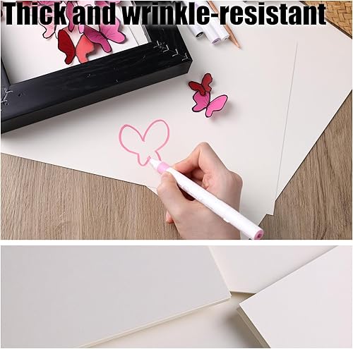 Miniatura 4 de 30 hojas de cartulina marfil para niños, cartulina pesada A4, color blanco crema, papel de manualidades para hacer tarjetas, manualidades, álbumes