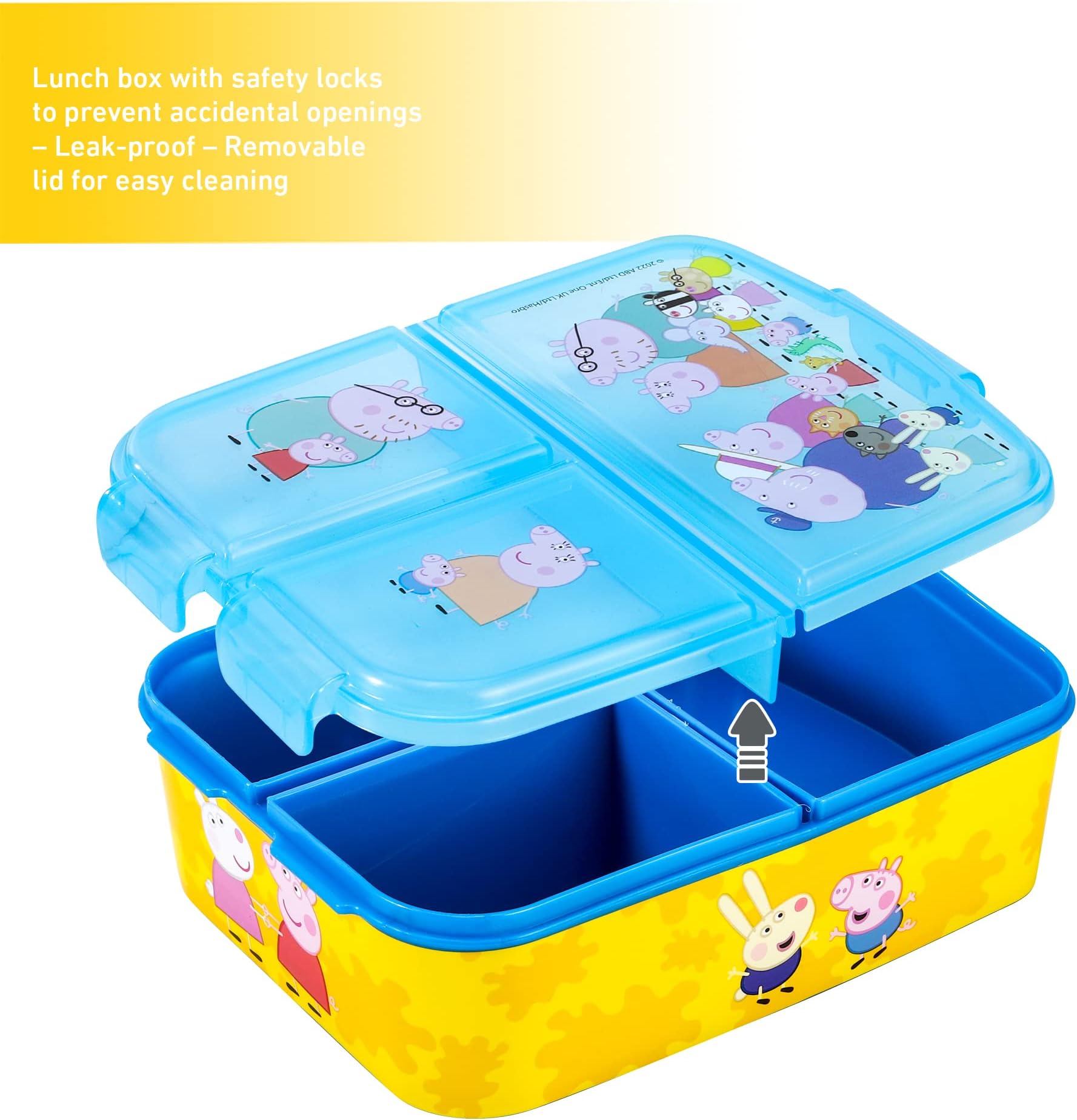 Zawadi Global Kids Childrens Lunch Box Set – Insulated Lunch Bag, Multicompartment Lunch Box & 540ml Water Bottle - School Travel Lunch Food Set, BPA Free