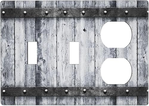 Miniatura 39 de Cubierta de Interruptor de Luz de Palanca de 1 Gang con Estampado de Bosque de Pinos Rústico Campestre, Cabaña Lodge Granero Bosque Forestal de