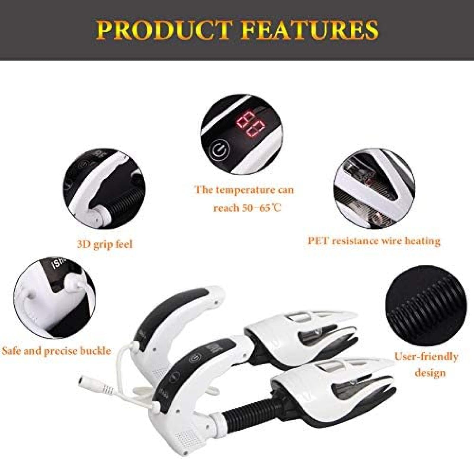 Asciuga Scarpe per Stivali, Deodorante per la casa Disinfezione UV Asciuga Scarpe per Scarpe in Pelle/Scarpe Sportive/Stivali da Neve/Pantofole Asciuga Scarpe Elettrico Portatile,White