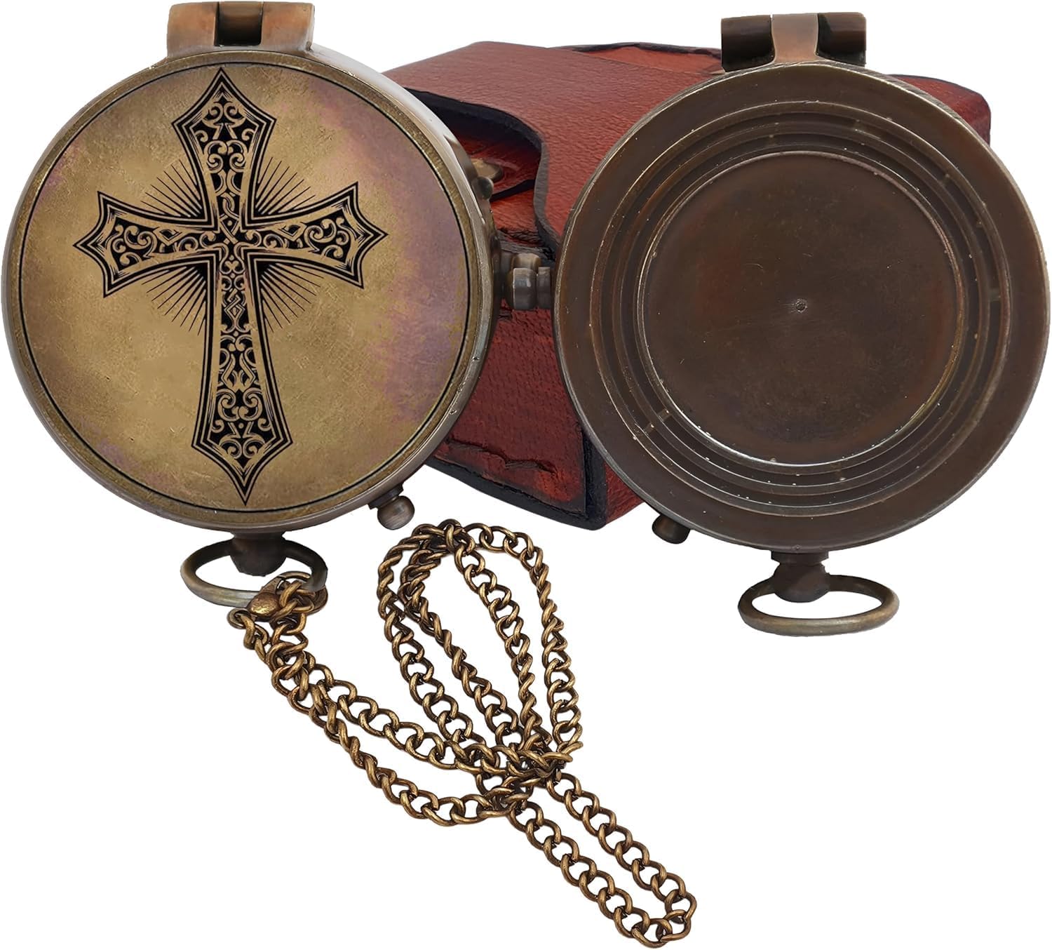 Baptism Gift Personalized Keepsake Compass Engraved Cross and Be Strong and Courageous, Confirmation Gift Ideas, Gift of Faith. Missionary