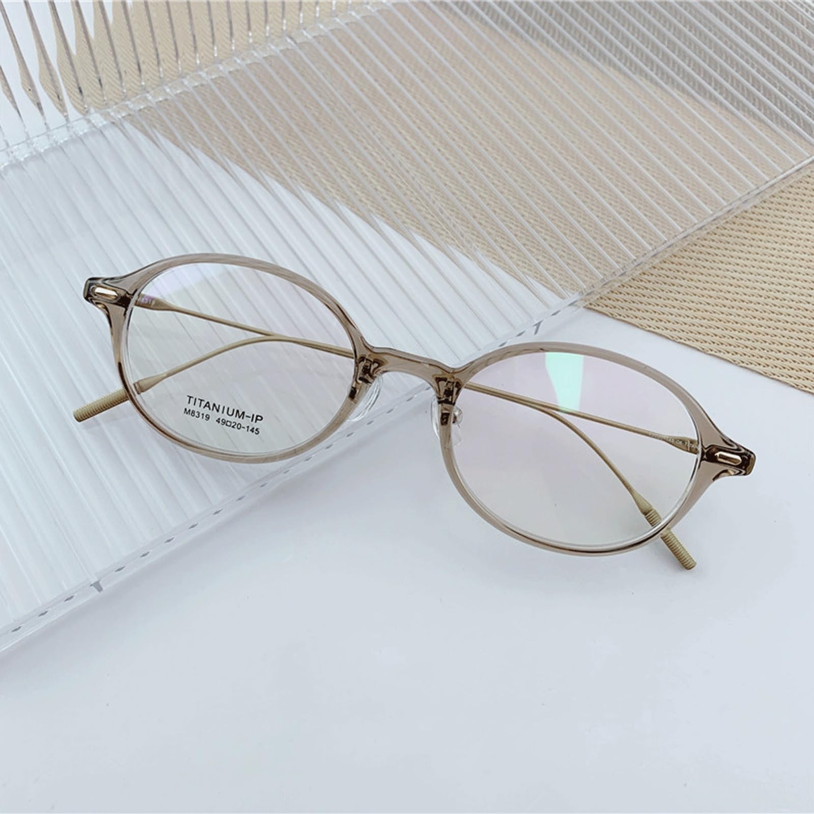 Ovale Brillengestelle, kleine, Nicht verschreibungspflichtige Brillen, Brillen for Computer, Vollrand-Lesebrillen, stilvolle Accessoires(Groen)