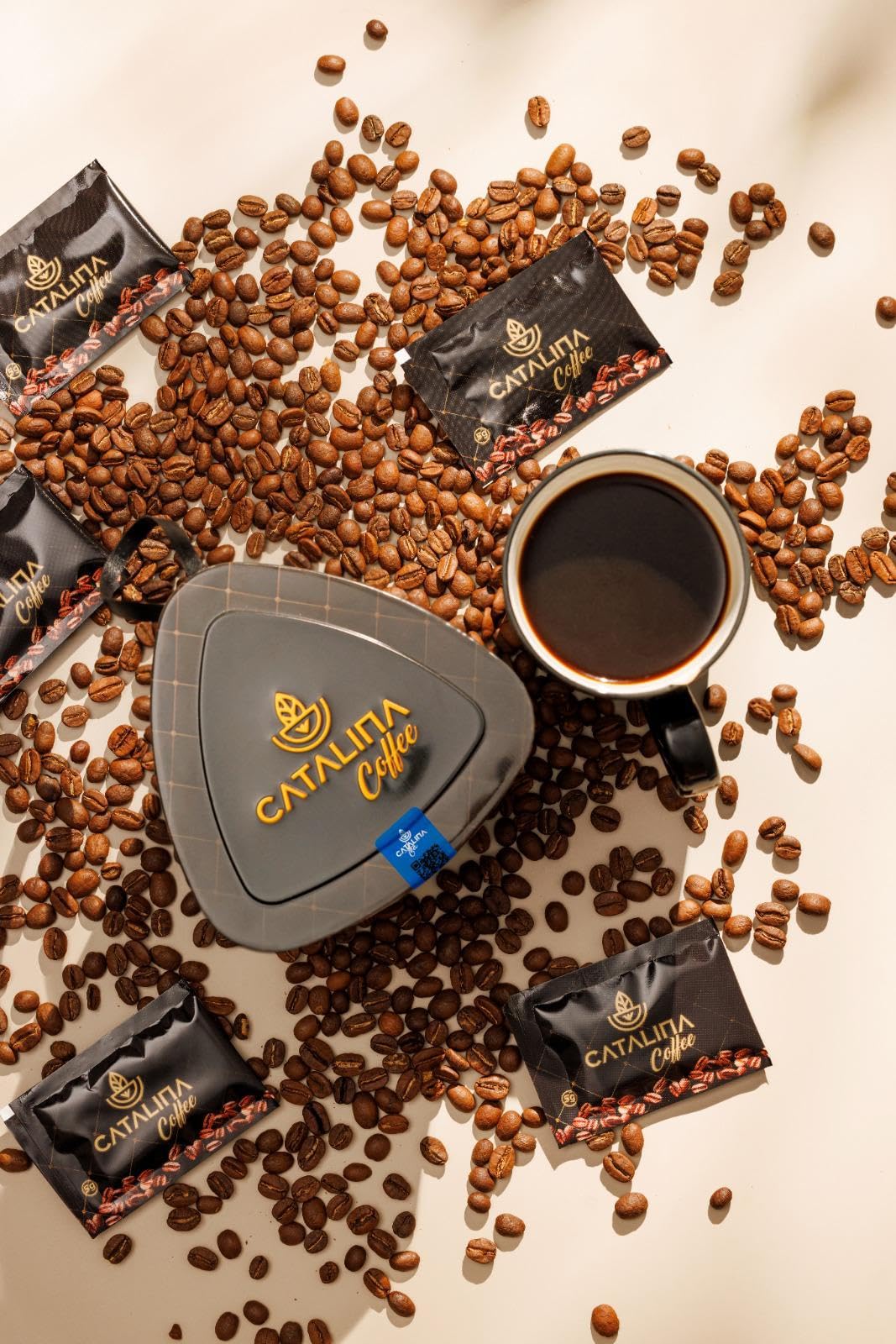 Catalina Kaffee mit L-Carnitin und Kollagen - Premium Instant Löslicher Kaffee für das Morgenritual - 30 Portionen, 150g