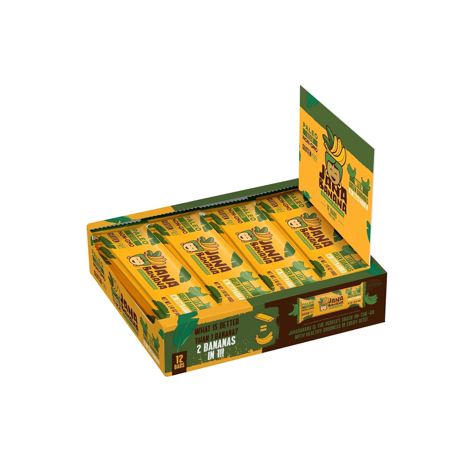 Jana Banana Plant Based Bar with Green Bananas (Pack of 12)