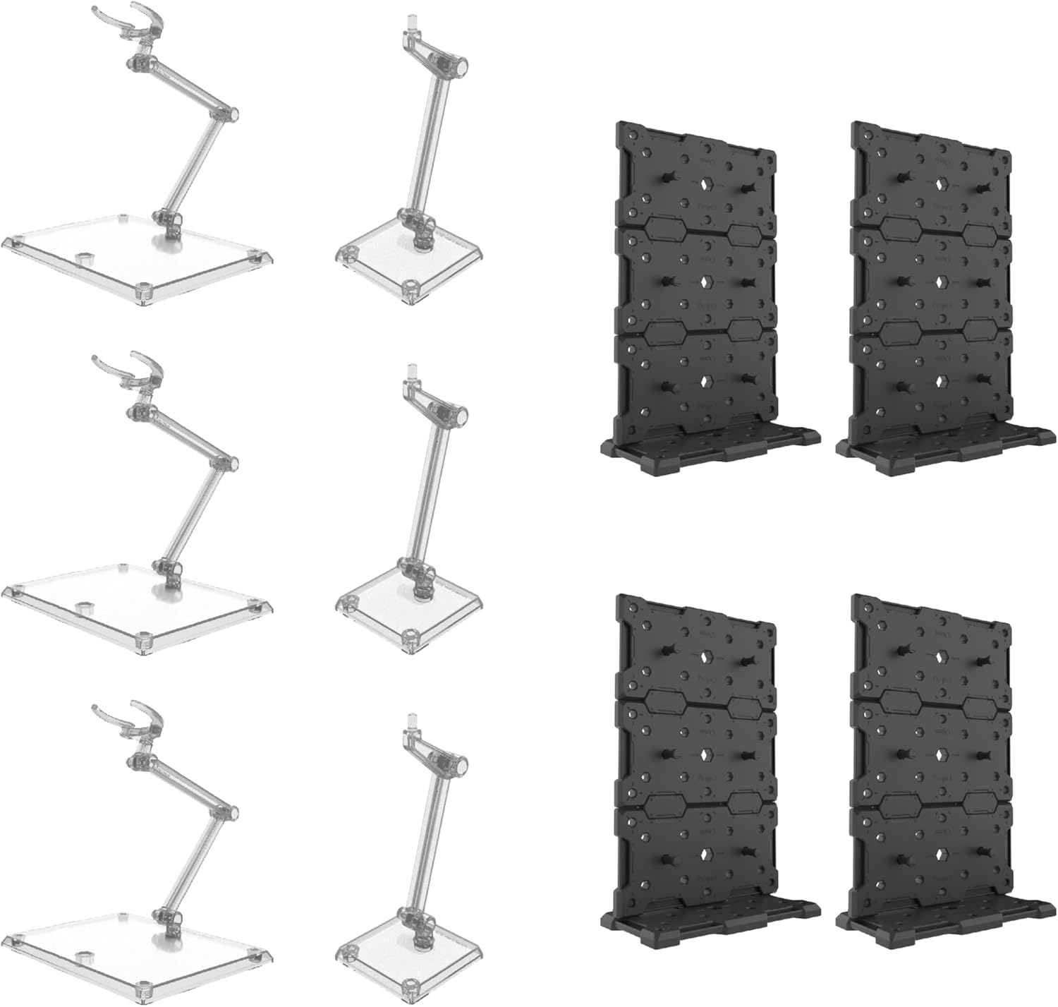 Dual Size Action Figure Stand & Gear Panel Action Figure Stand