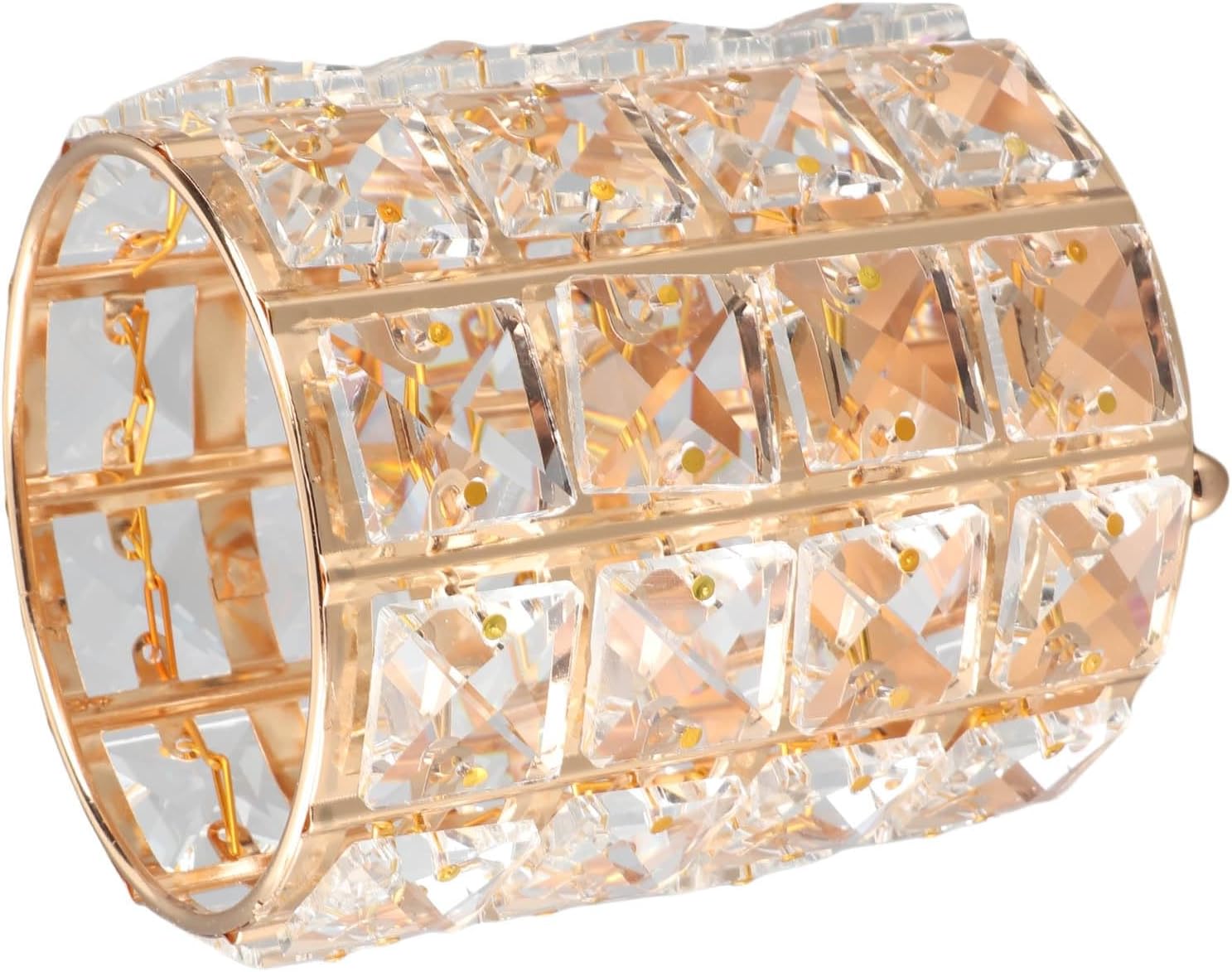 Crystal Makeup Brush Holder, Large Capacity Design (Gold) image 2