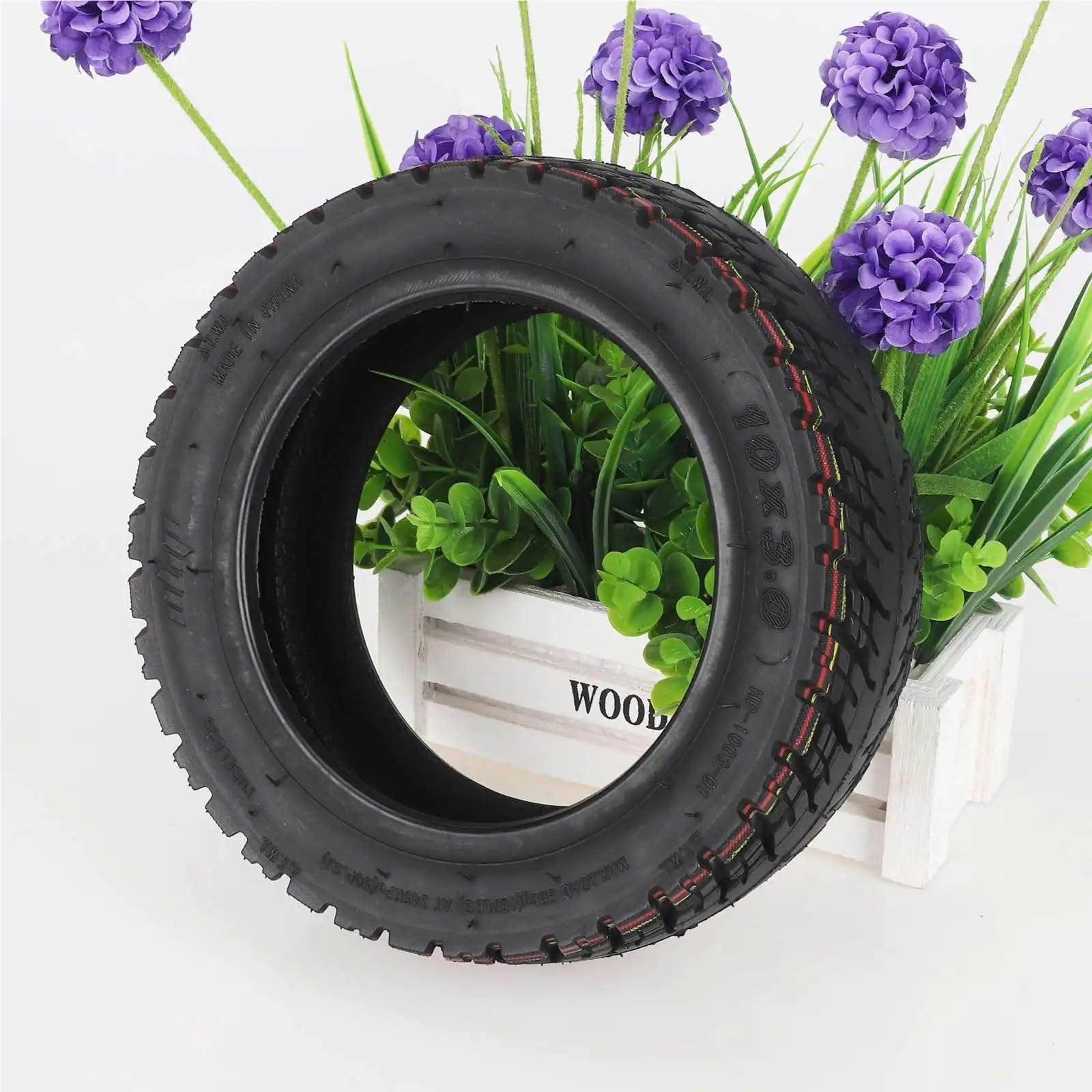 Générique Pneu Trottinette Electrique Anti-Crevaison, Pneu Tout-Terrain autoréparable 10 x 3, sans Chambre à air, avec Valve PVR50, for Scooter, pneus antidéflagrants de Pouces, Pneu sous Vide