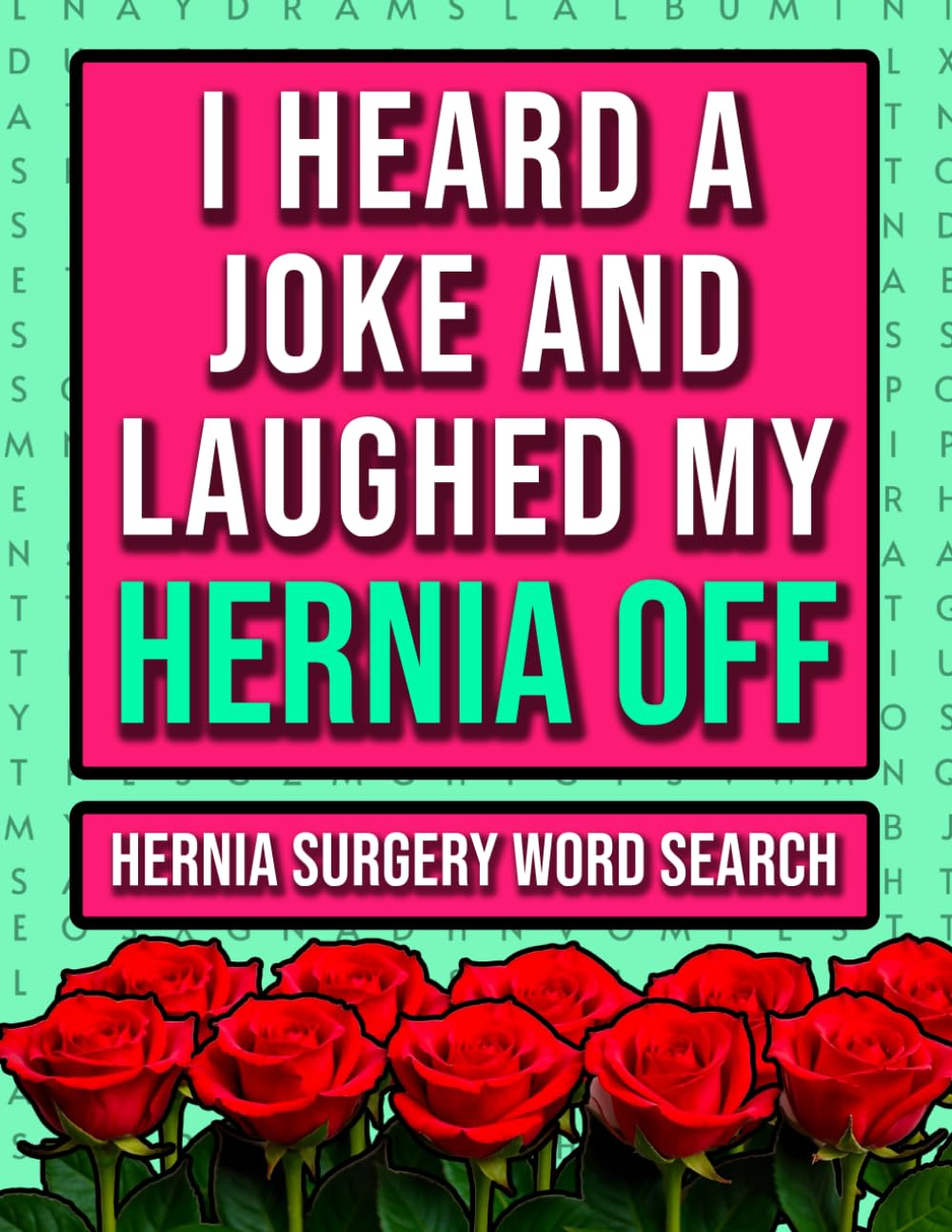 Hernia Surgery Word Search: Funny Post Op Recovery Present For Women