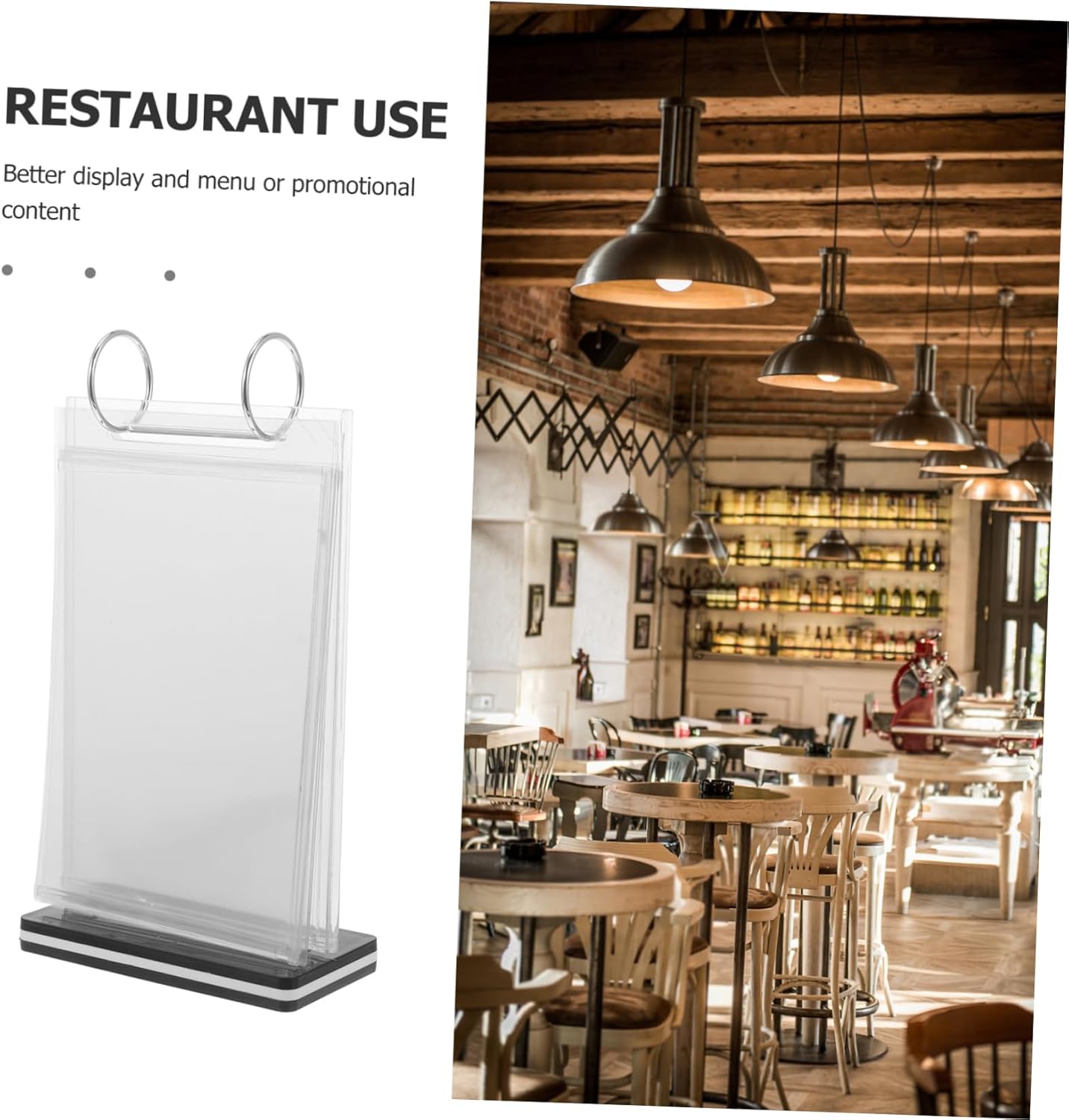 3pcs Menu Display Stands Sign Holders Plastic Sign Stand Tabletop Display