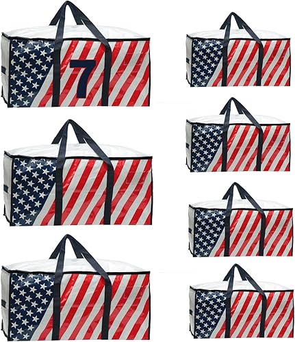 Paquete de 3 bolsas de mudanza extra grandes y resistentes, bolsas de almacenamiento impermeables con cremallera y asas, correas de mochila fuertes