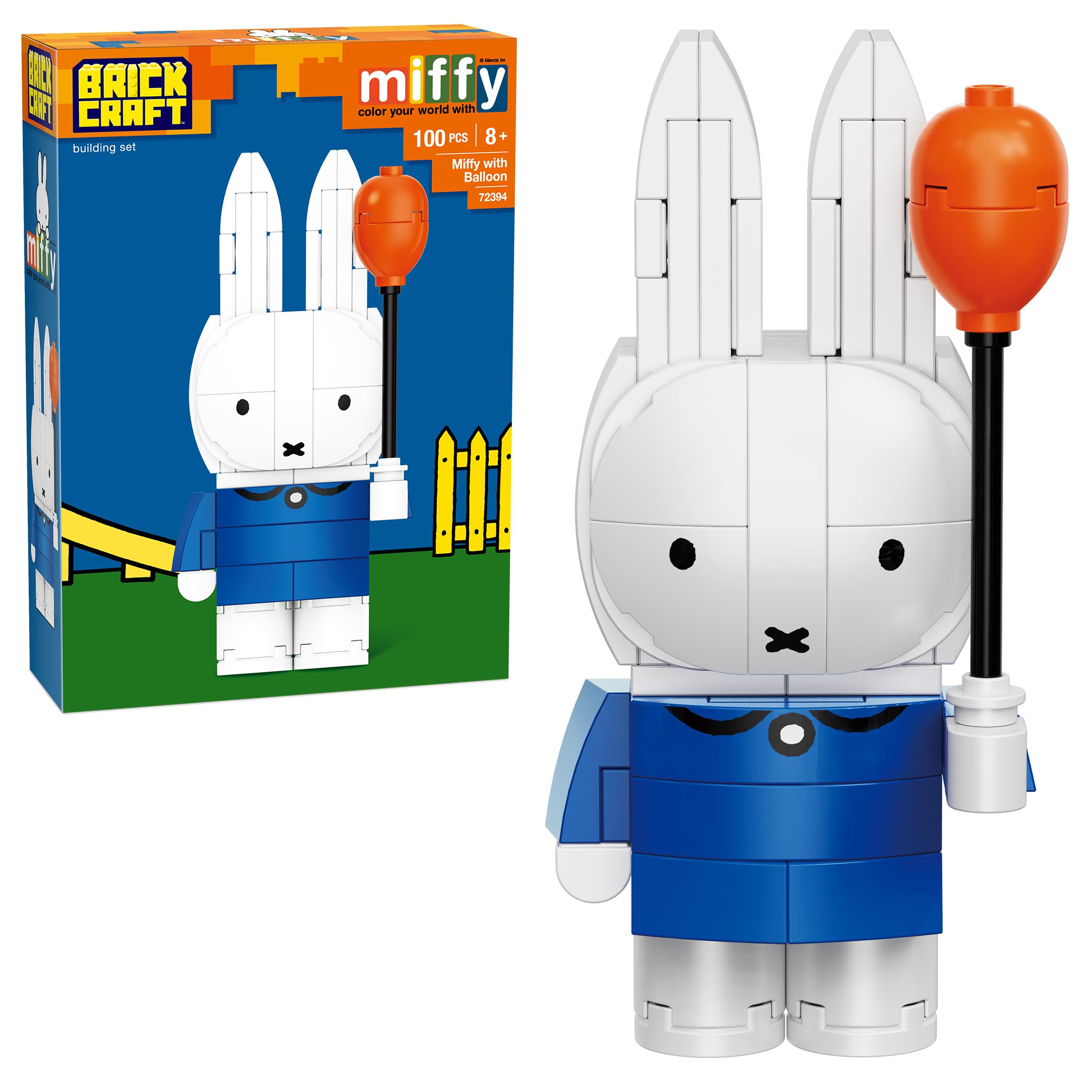 ミッフィー　miffy blocks　ぬいぐるみ Amazon.com: Brickcraft Miffy with Balloon Building Block Set 100