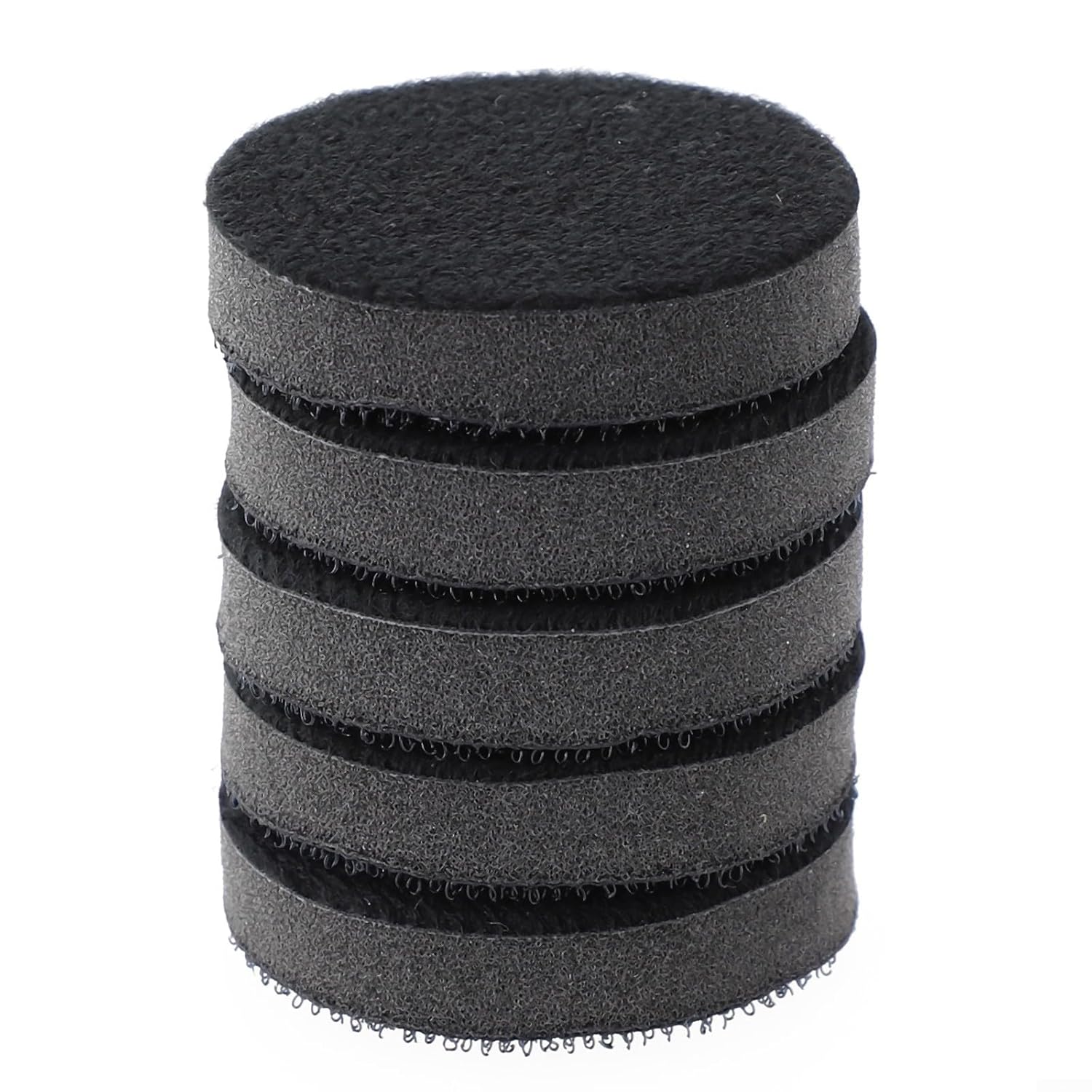 5pcs Density Interface Pad Sponge Buffer Backing Sanding Discs, 50mm/75mm Polishing Reduces Vibration Orbital Sander Black White(5pcs 50mm)