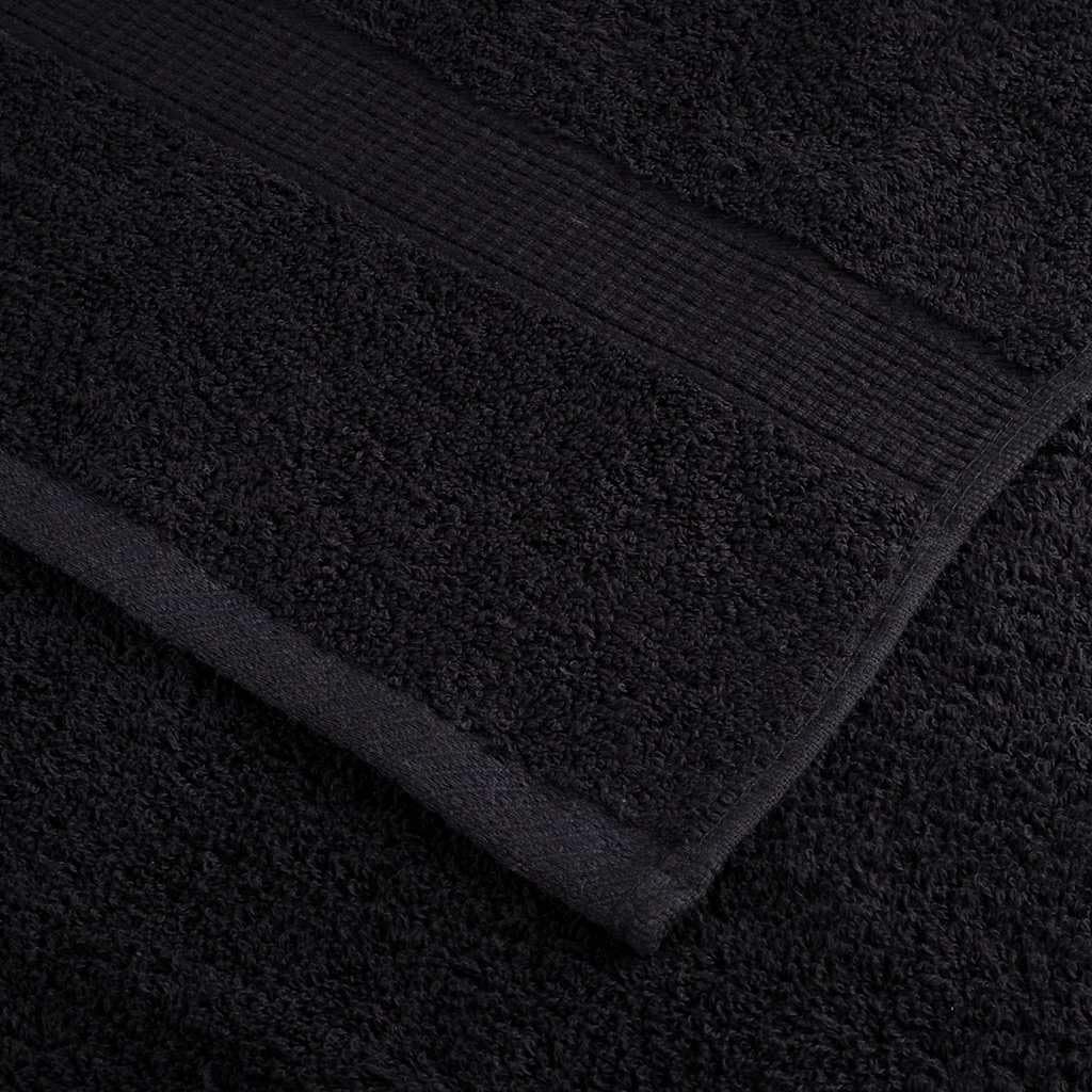 vidaXL Toallas Premium 2 uds 100% algodón Negro 100x200 cm 600 gsm, Toalla de Playa, Toalla de Playa, Toalla de baño Grande, Toalla de baño