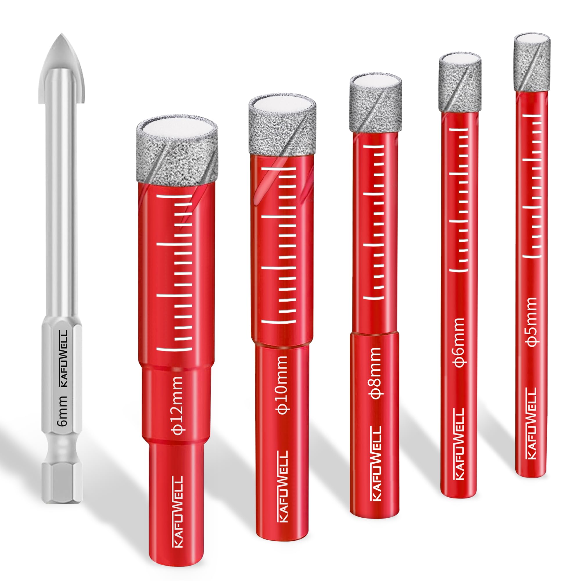 Punta Diamantata Per Piastrelle, 5,6,8,10,12 Mm, Punta Per Piastrelle 5681012 Mm Punta Per Piastrelle Per Ceramica Vetro Granito Marmo Quarzo 87007920