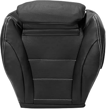 NLQR Black Perforated Front Driver Side Bottom Replacement Microfiber Leather Seat Cover fit for Mercedes Benz C-Class W205 C250 C300 C350 C400 2015-2021 & GLC X253 GLC300 GLC350e 2016-2021