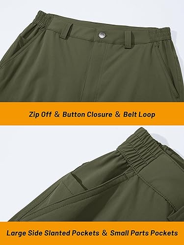 Miniatura 5 de TACVASEN Pantalones de senderismo para hombre, ligeros, de secado rápido, con 5 bolsillos, tácticos, militares, antidesgarros, duraderos