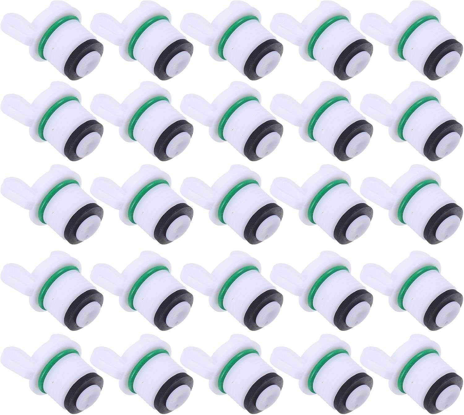 50pcs White Threaded Plastic Hose Stoppers 1/2 Thread Pipe End Caps with High Versatility and Low Temperature Resistance for Home and Office Use