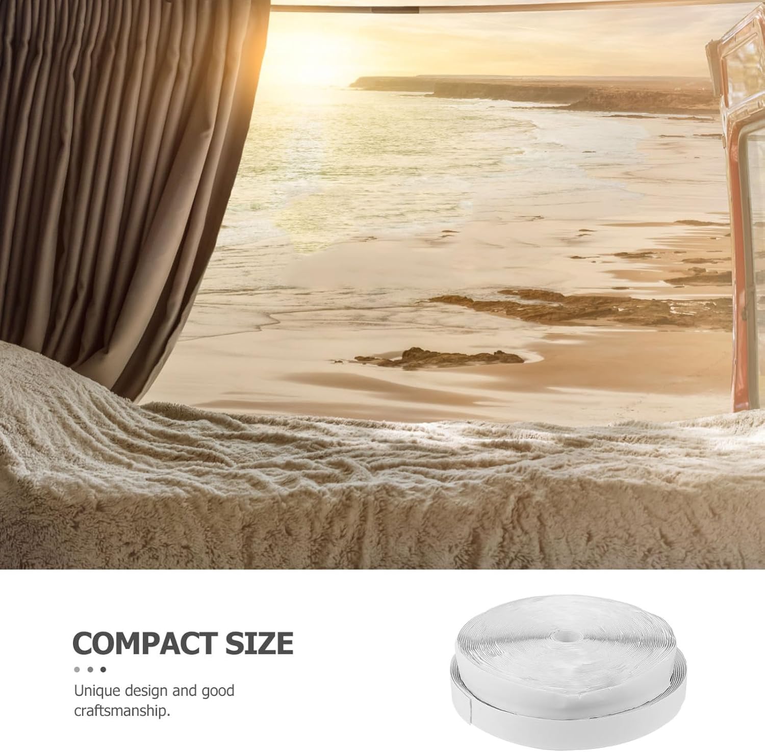 Luxshiny Double-Sided Hook and Loop Tape 25m Tape for Carpet Window Car Mat Self-Adhesive Strips Strong Fixing Adhesive for Home and Car