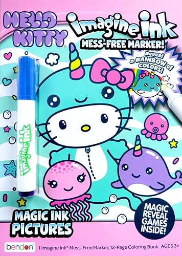 Miniatura 3 de Hello Kitty - Juego de libros para colorear para niños y niñas, paquete con PlayPack, calcomanías, libro para colorear para niños y más