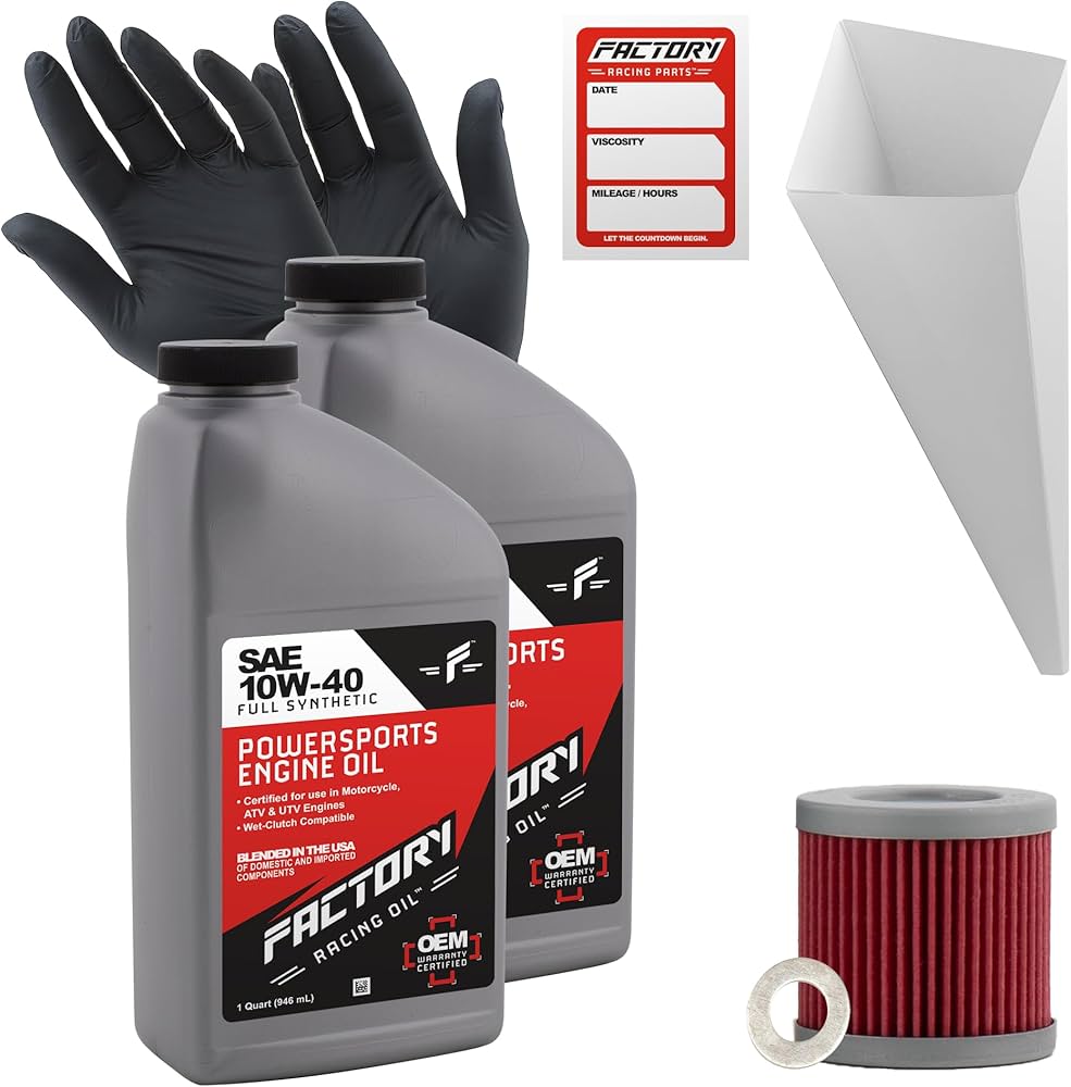 シーバムオイル Amazon.com: Factory Racing Parts Oil Change Kit compatible with