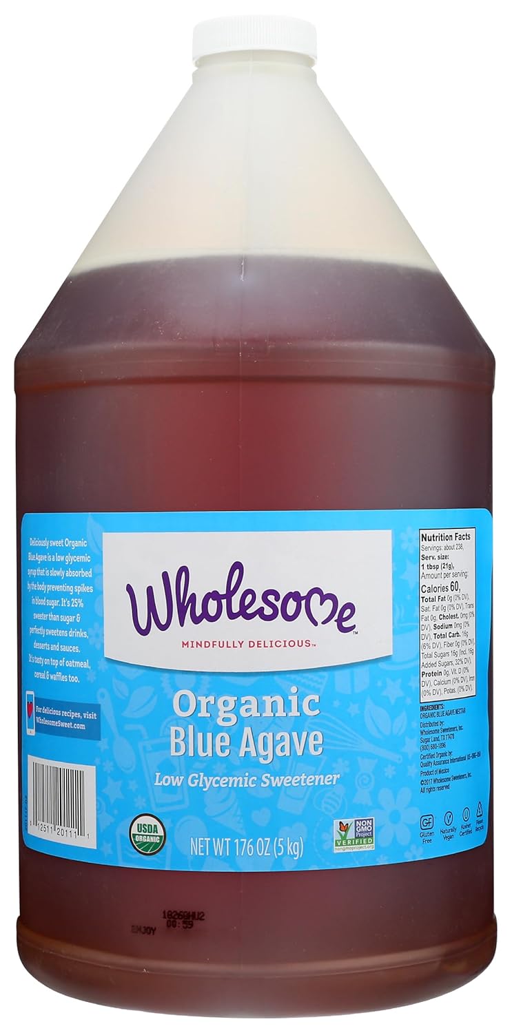 Wholesome Sweeteners Organic Blue Agave, 176oz (Packaging May Vary)