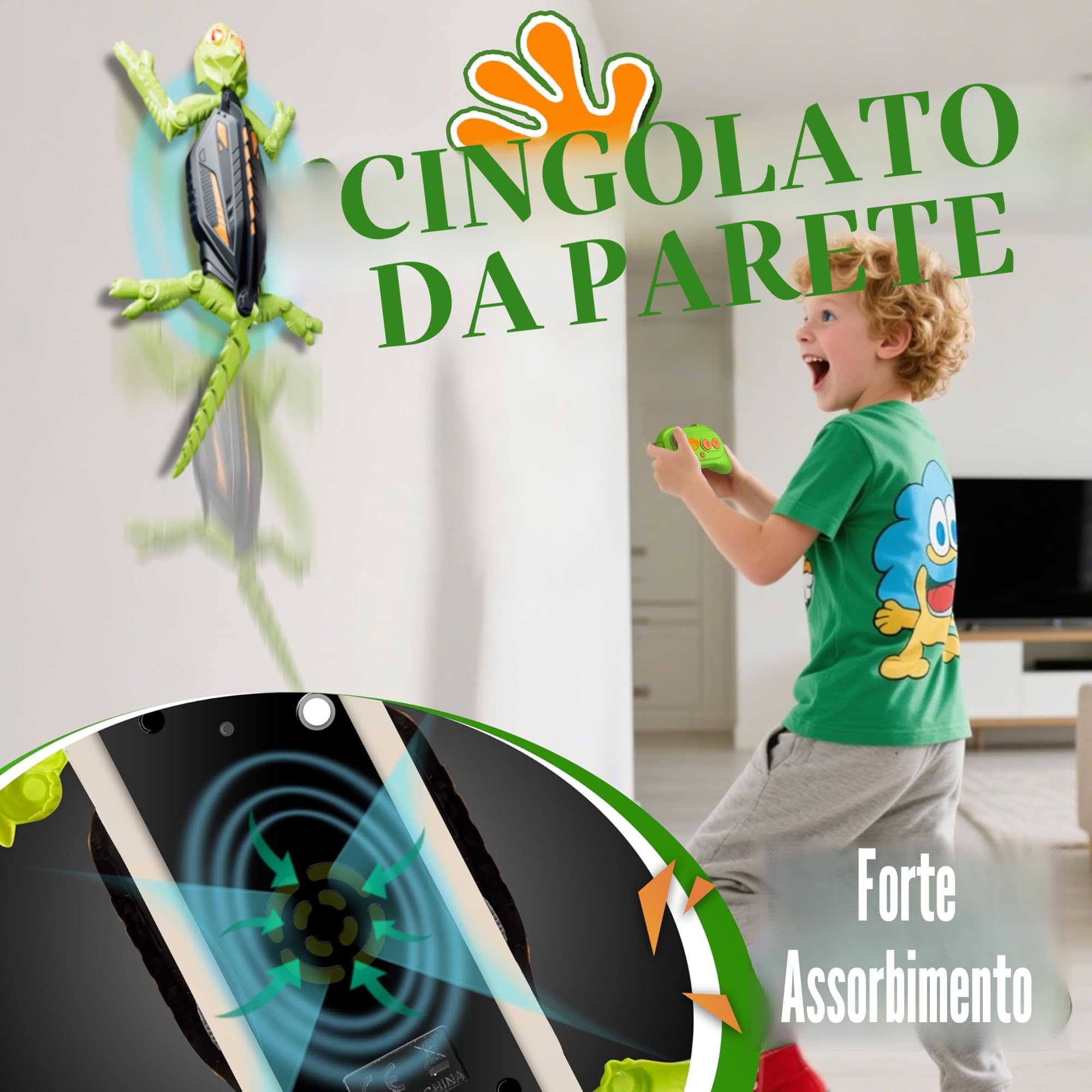 Ricaricabile Camaleonte Telecomandato, Geco Telecomandato con occhi a LED, Lucertola Robot Giocattoli, Regalo Compleanno per Bambini Bambina 3 4 5 6 7 8+ Anni [Versione Aggiornata]