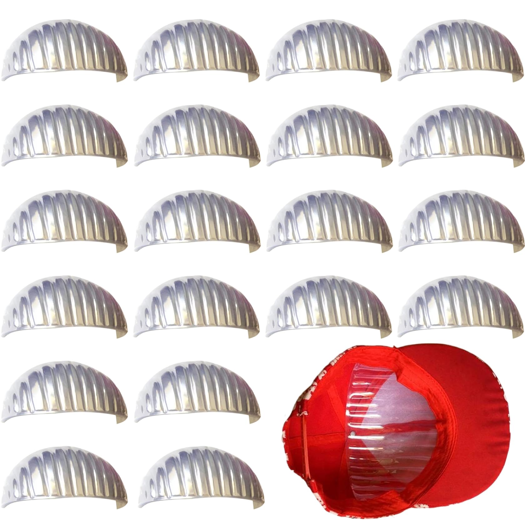 Latemeia Men's 1Pcn 20Pcs Hat Shaper Stand, Inner Support Pvc Hat Shaper Insert, Reshaper Stand For & Wo's Baseball Caps Display, Decoración Del Hogar