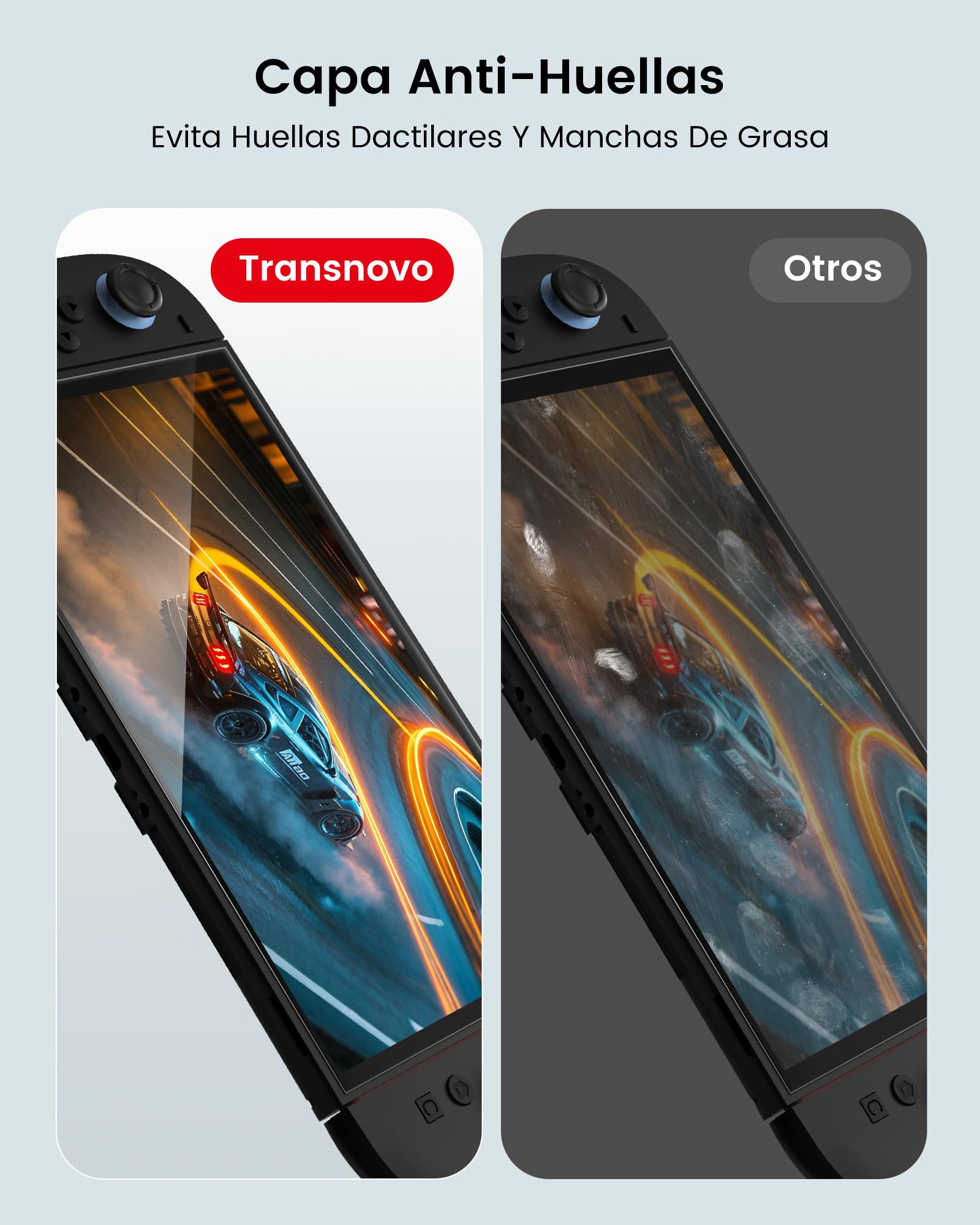 TRANSNOVO Protector de Pantalla Compatible con Nintendo Switch 2 (2025, 7,9 pulgadas) – Cristal Templado Ultra HD, Dureza 9H, Anti-Rayones, Sin Burbujas, Instalación Fácil con Marco de Guía, 2 Piezas