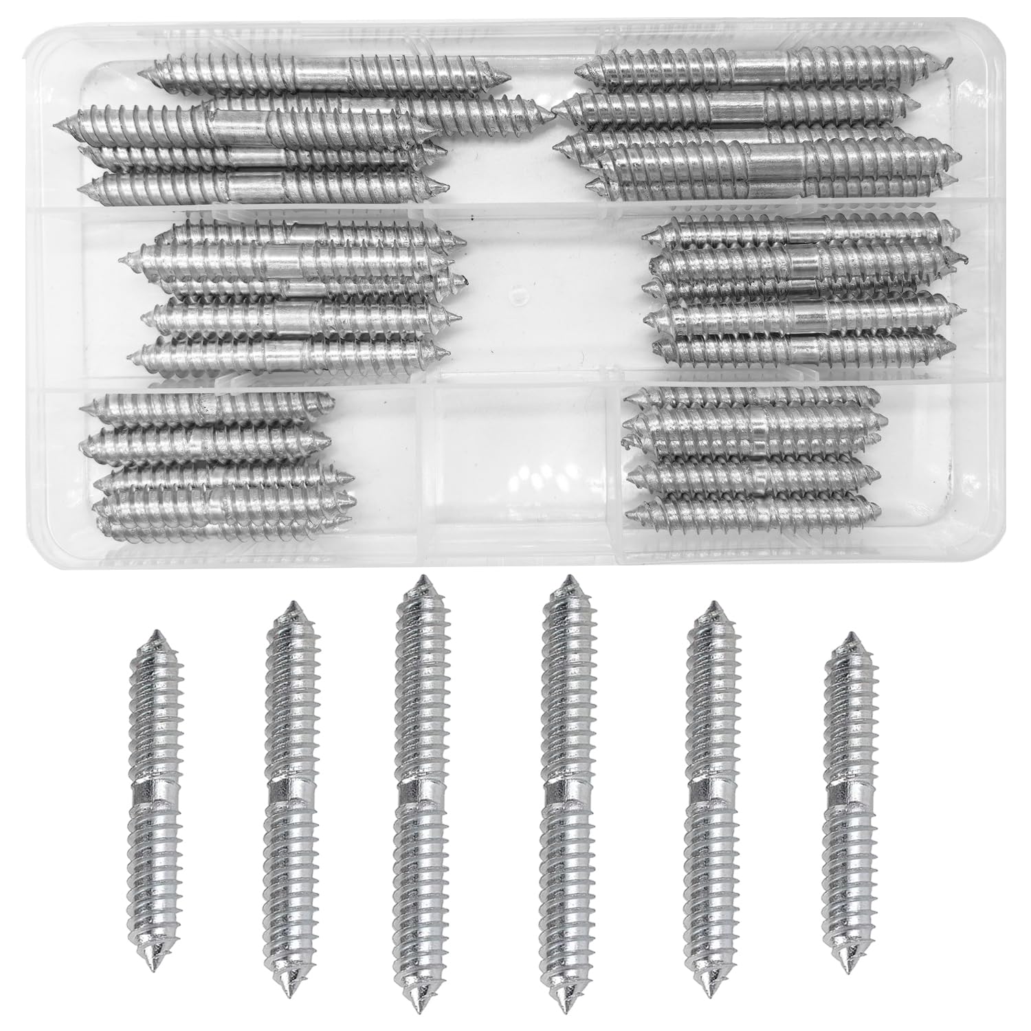 WeqeYent 30 Pcs M8 Double Sided Screws