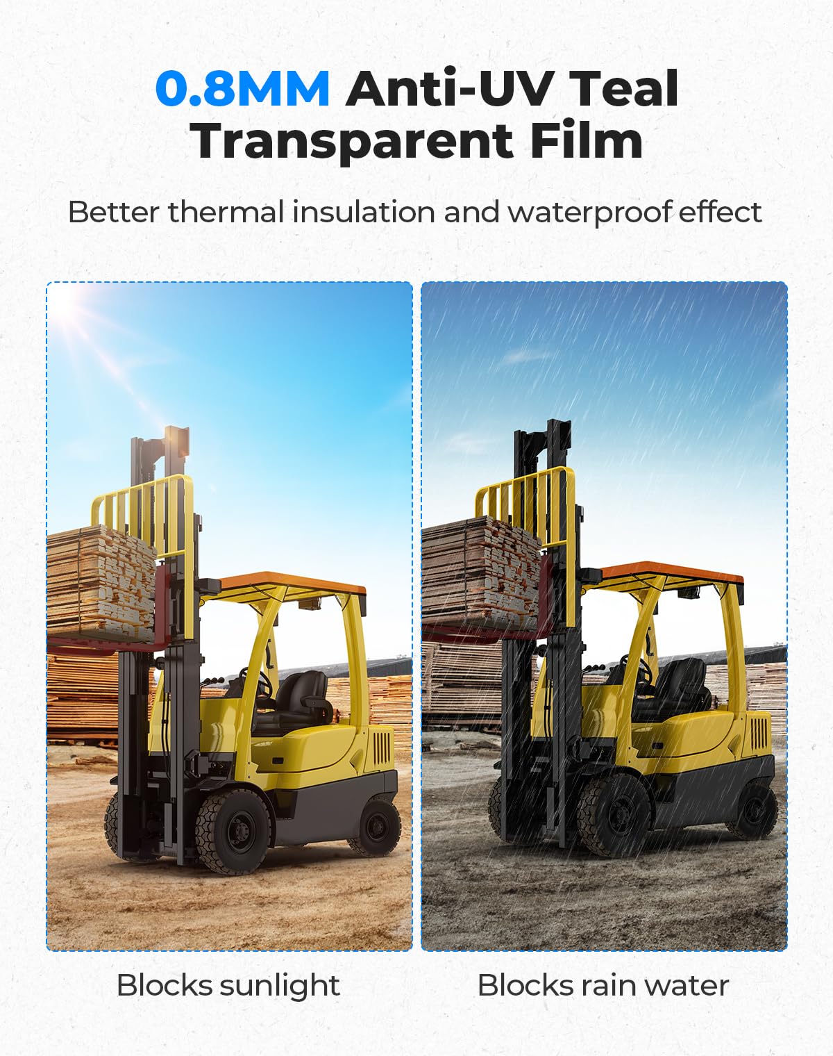Forklift Sunshade Cover - Waterproof & UV Protection -3 Forklift Sunshade Cover - Waterproof & UV Protection -3