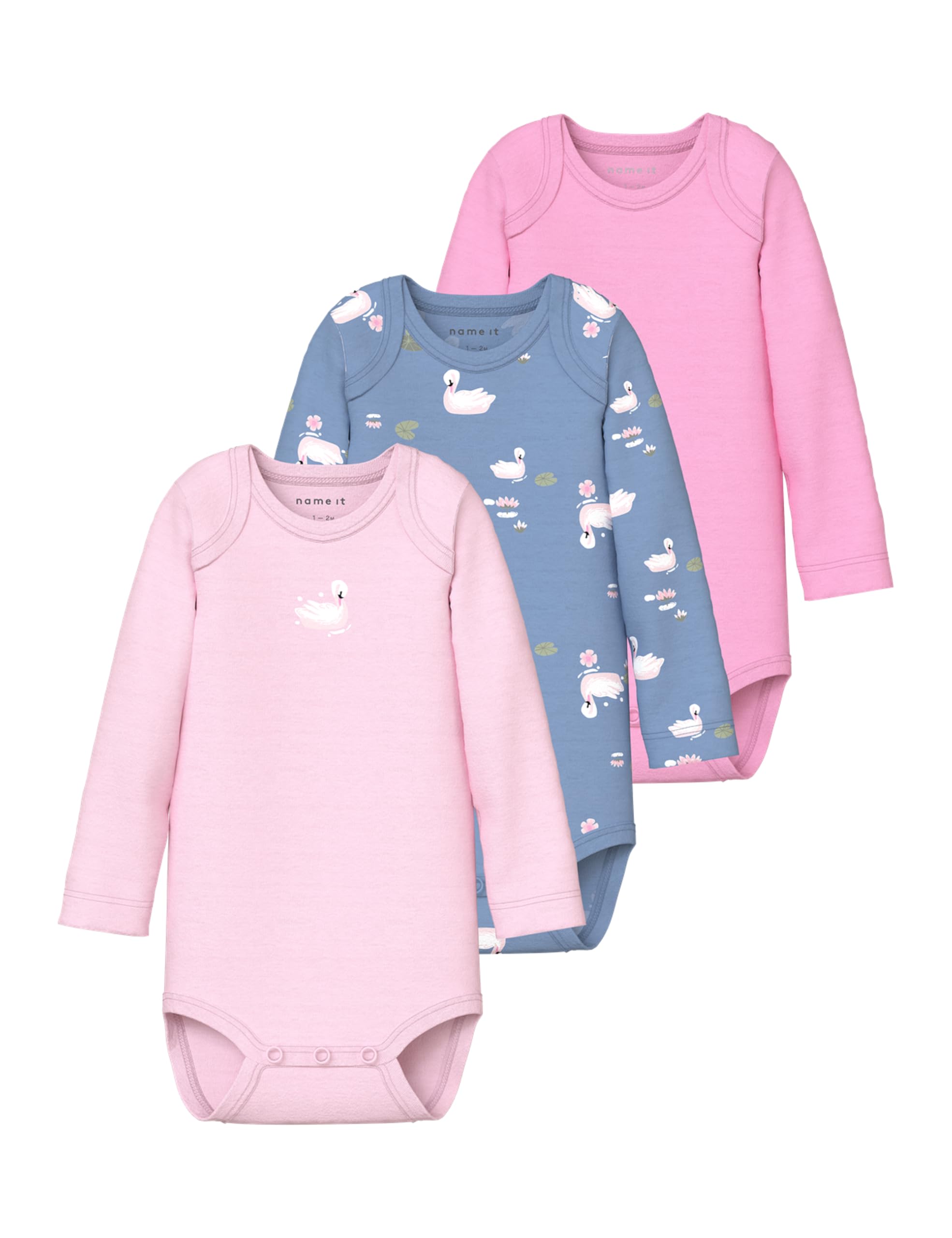 NAME IT Damen Nbfbody 3P Ls Swan Noos