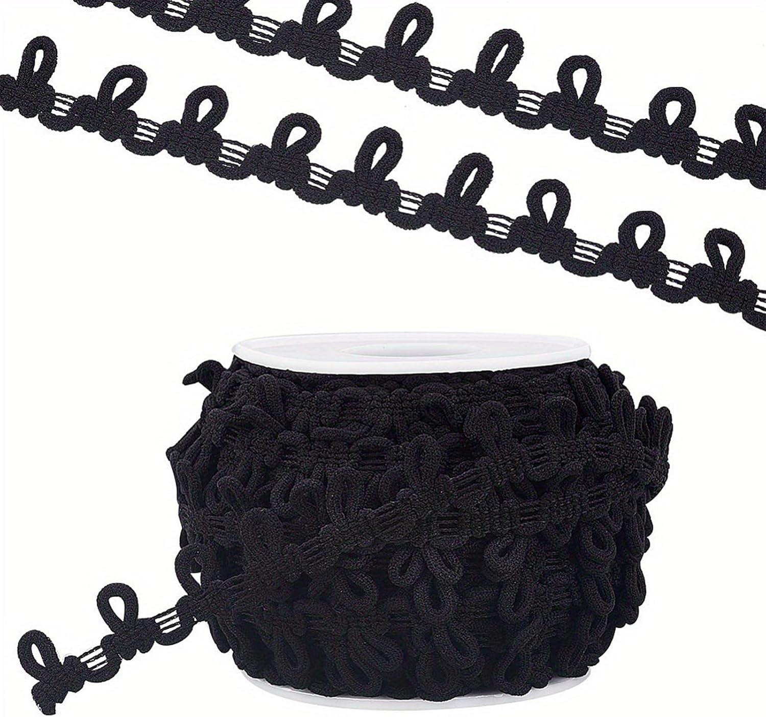 20Yard Collar Fastening Straps Elastic Button Tie Polyester Elastic Cord for Shirt Dress Jackets Clothing Sewing Polyester Straps for Garments