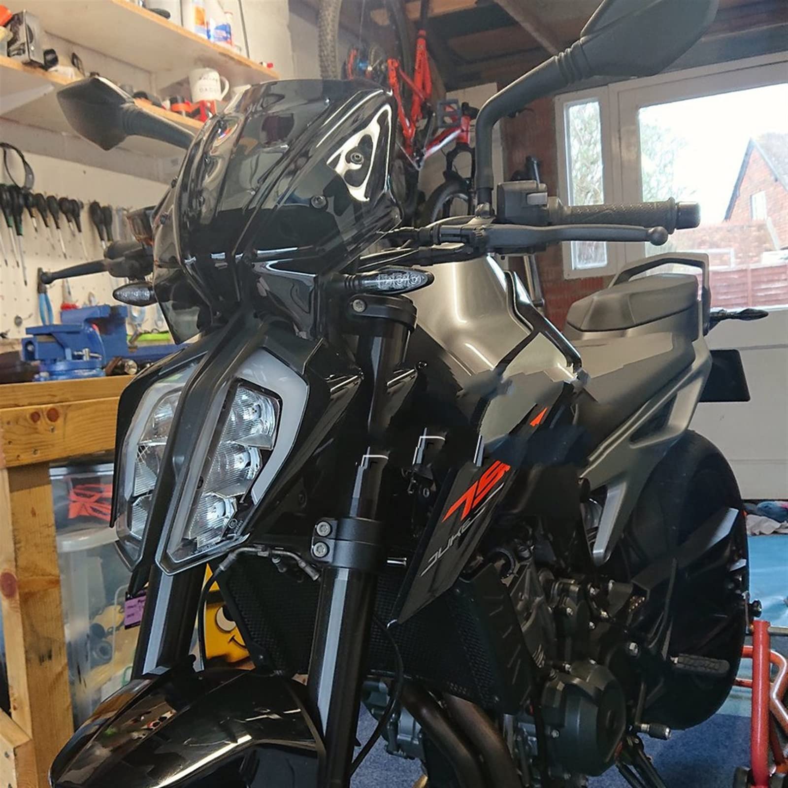 Motorfiets Windscherm Motorfiets Accessoires Voorruit Voorruit Vizier Voor 790DUKE Voor 890DUKE 2018 2019 2020 2021 2022 Wind Screen Deflector (Color : Smoke grey