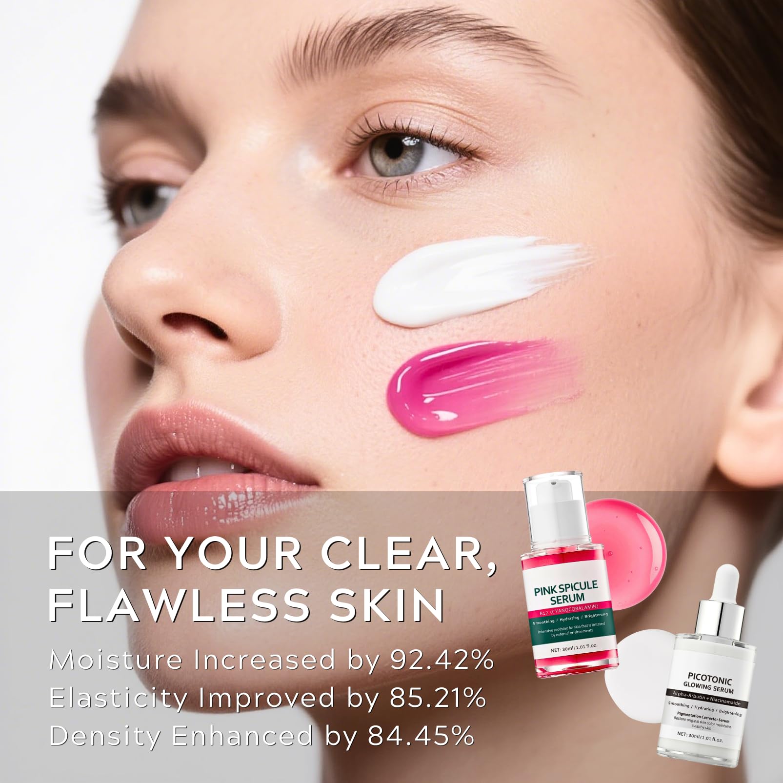 Picotonic Shot Ampoule + Pink Spicule Serum for Face Spicule Face Serum for Pore Care Picotonic Glow Serum for Pigmentation & Dark Spot Remover - Image 2