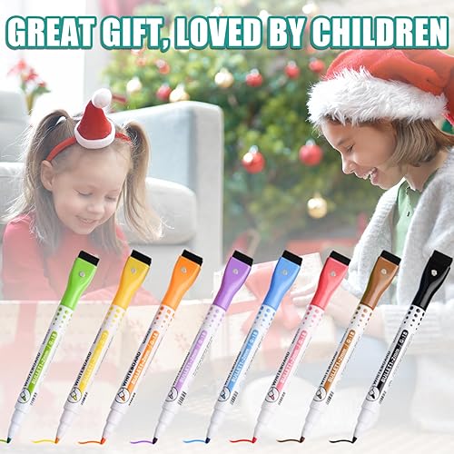 Miniatura 7 de Marcadores magnéticos de borrado en seco, marcadores de tiza líquida, punta ultrafina para calendario acrílico, marcadores de pizarra blanca con