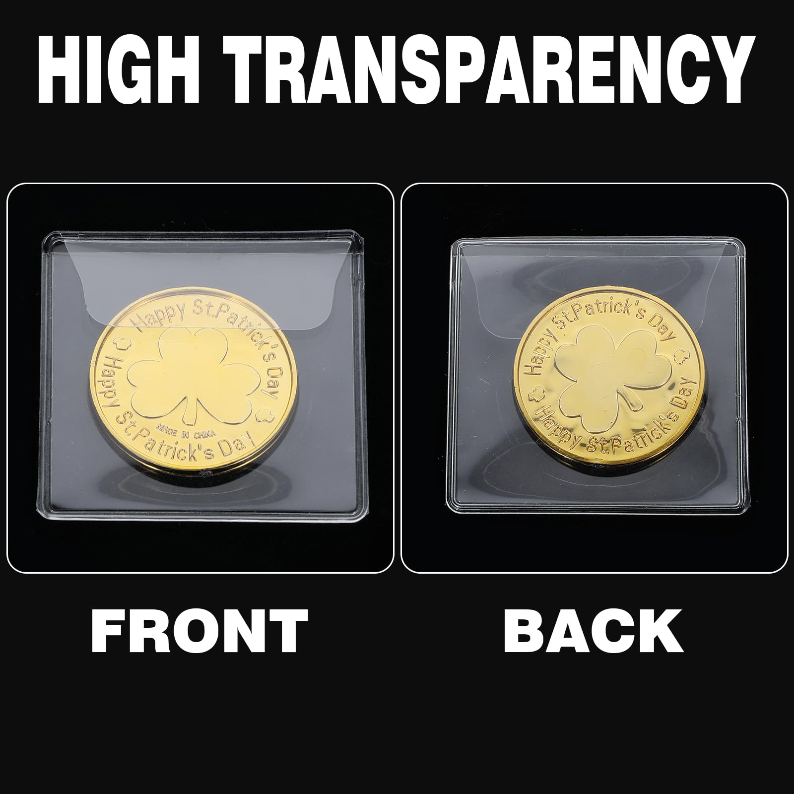 Mabor 50 Pcs Clear PVC Coin Protectors 2.1