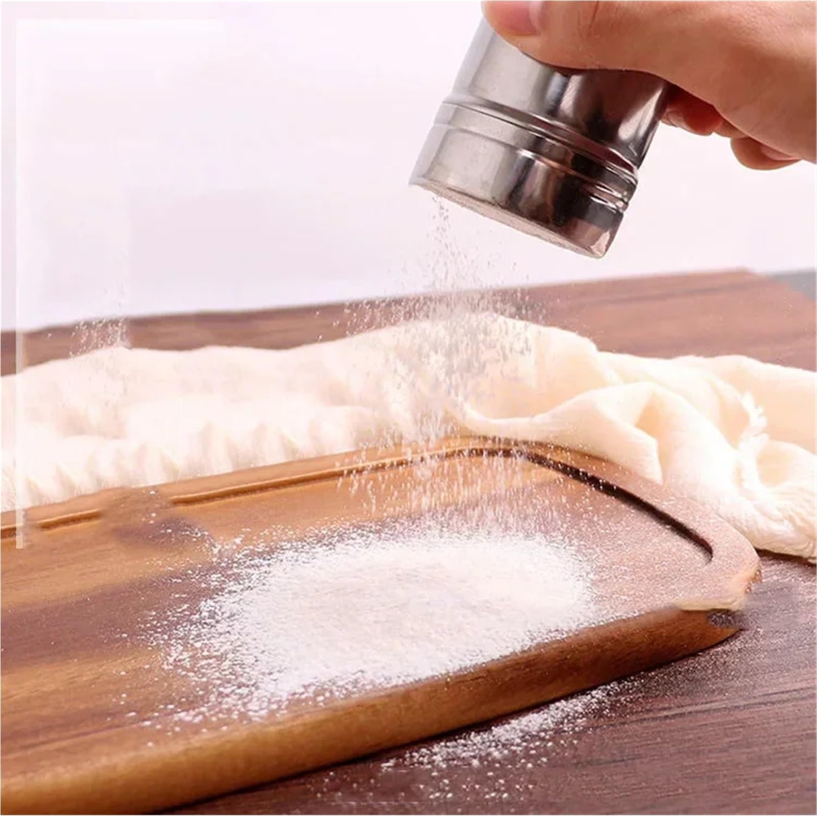 Shaker à chocolat en acier inoxydable 2 pièces pour Farine Fine Sucre