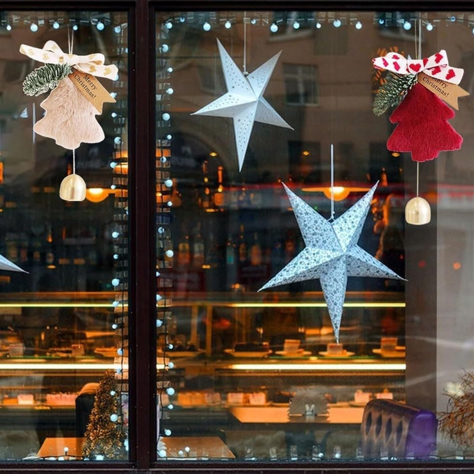 Campanelle Natale 2 Campane di Natale, Ornamenti for L'Albero, Decorazioni in Peluche for Pendenti for Albero Decorazioni(Bruin)