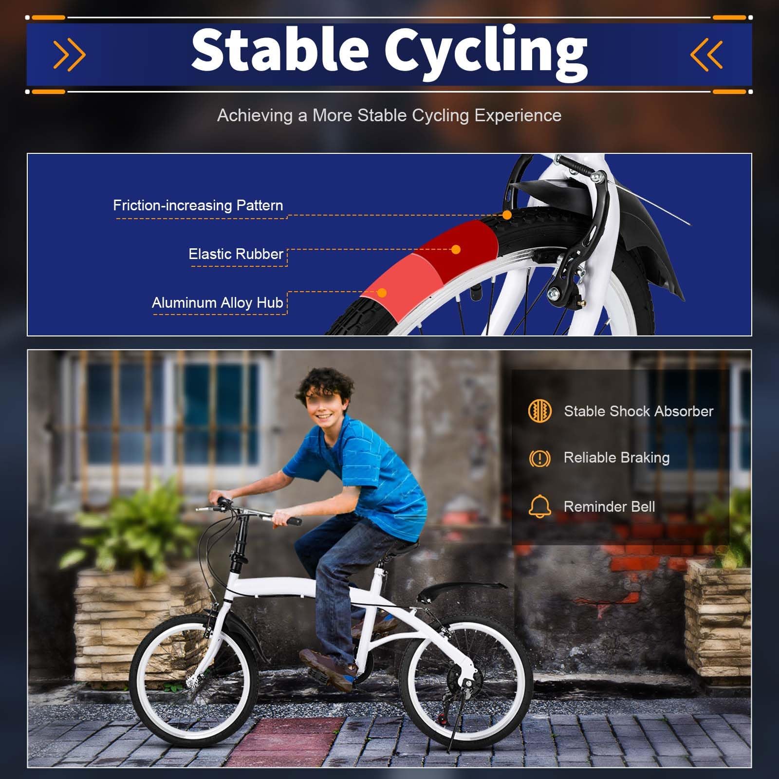 Bicicletta Pieghevole Bici Tandem Da Viaggio Tandem Bicicletta Adulti  HINOPY Bicicletta Pieghevole Da 20