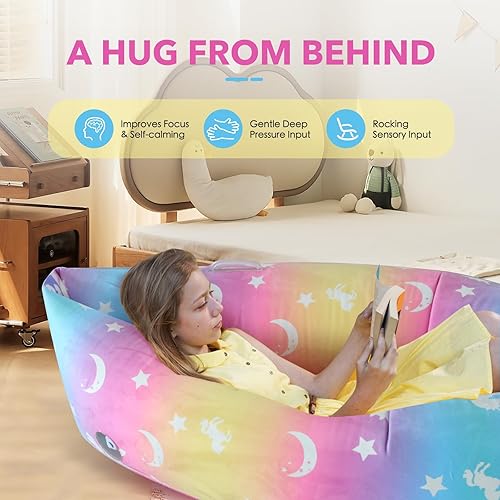 Miniatura 9 de Peapod - Silla sensorial de 60 pulgadas, cápsula sensorial inflable para autismo, proporciona terapia de alivio sensorial para niños a partir de 3